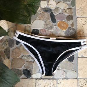 Black and white bikini bottoms